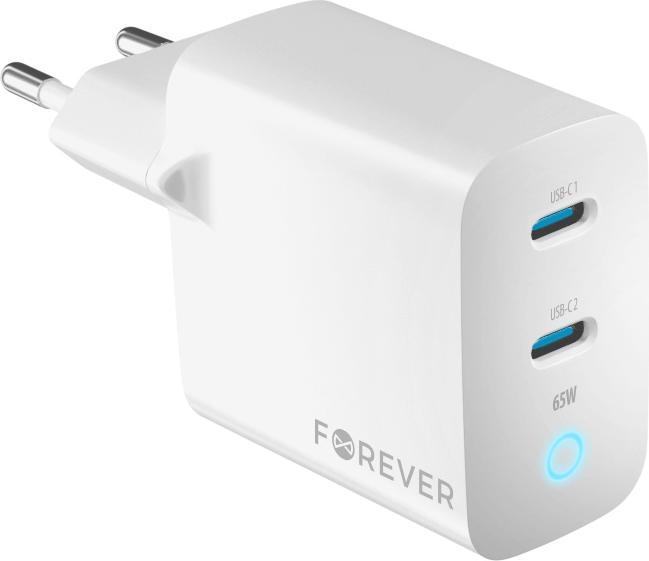 Produktbild Forever TC-06-65CC GaN PD QC Ladegerät 2x USB-C 65W weiss (65 W)