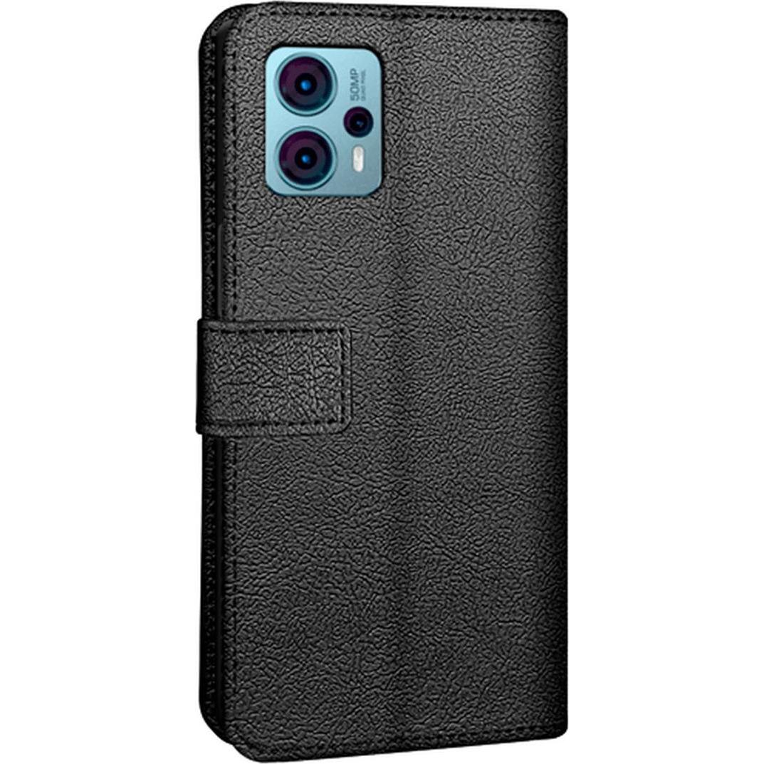 Just in Case Pu-Leder Book HÃ¼lle Schwarz Motorola Moto G23 (Motorola Moto G23), Smartphone Hülle, Schwarz