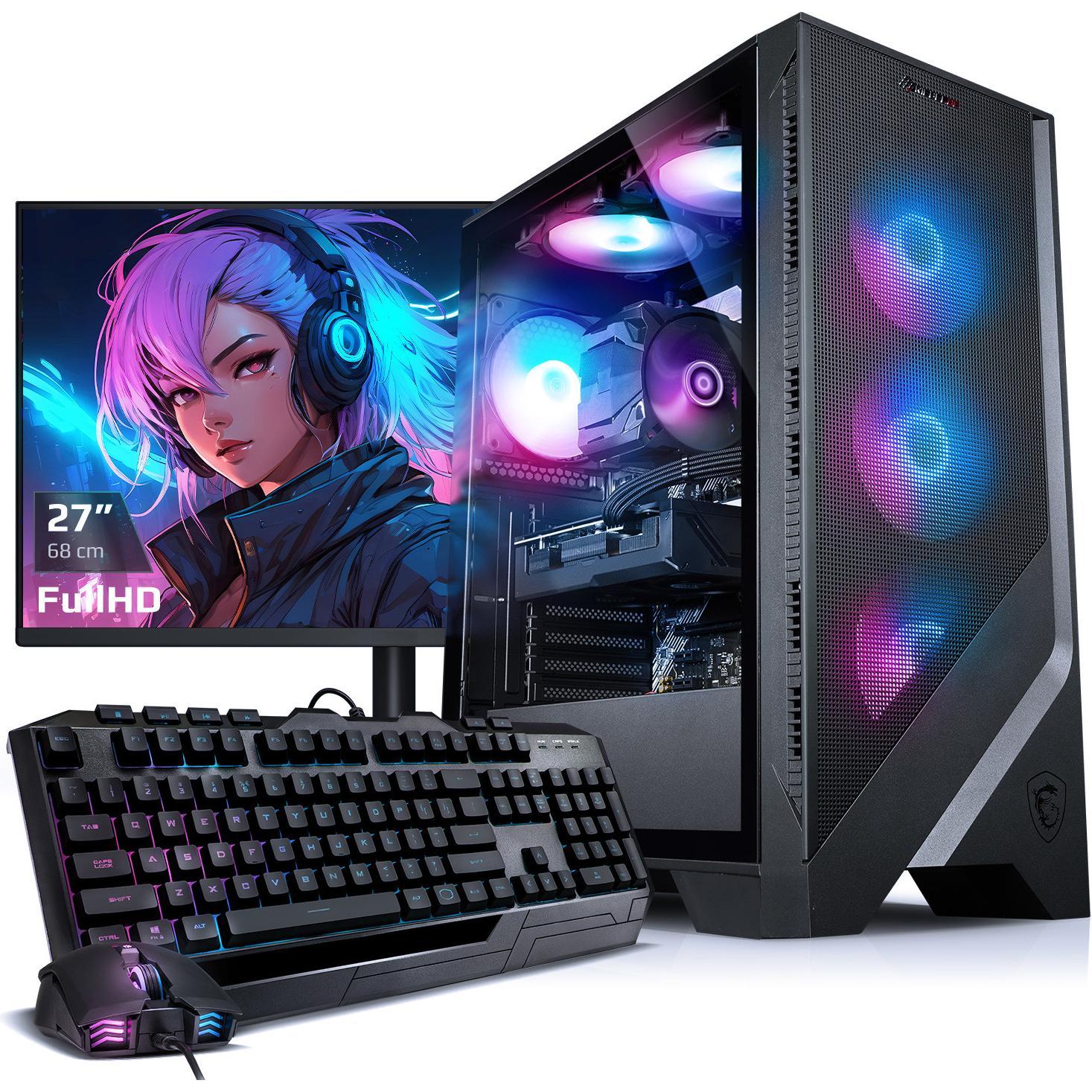 Kiebel Total V (AMD Ryzen 5 5500, 32 GB, 1000 GB, GeForce RTX 4060), PC, Schwarz