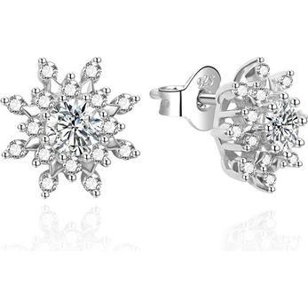 Agato, Ohrringe, - Sparkling silver earrings with zircons AGT-E008PW