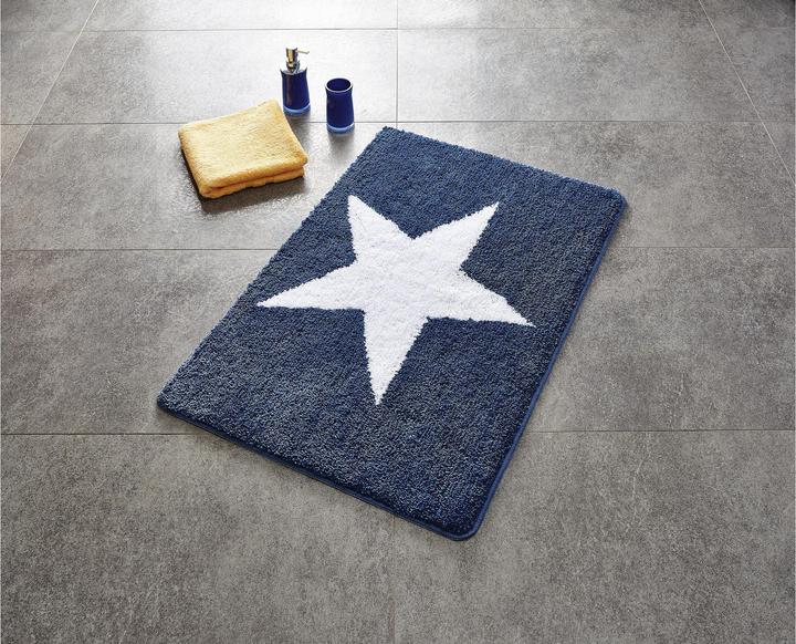 Produktbild Ridder Badteppich Star 60 x 90 cm, Blau/Weiss (60 x 90 cm)