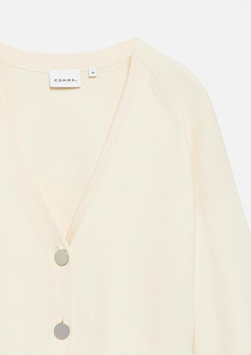 Produktbild Comma Moderner Half-Milano V-Neck Cardigan mit Signature-Knöpfen (40)
