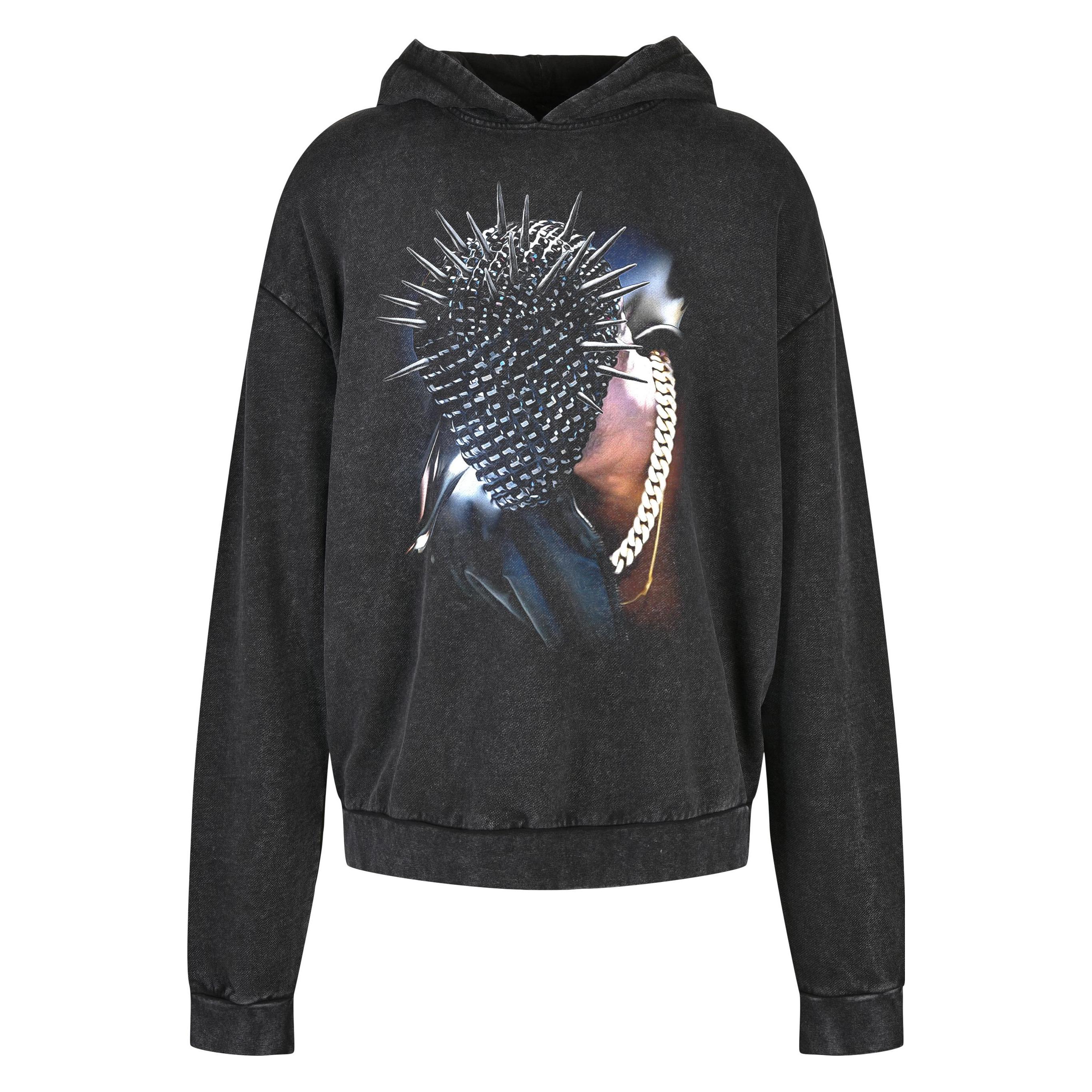 Mister Tee, Herren, Pullover, Thorned Mask Oversize Hoody, Schwarz, (M)