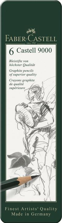 Faber-Castell 9000 (2 mm, B, HB, 2B, 4B, 6B, 8B, 6 x)