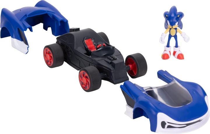 Jakks Pacific Sonic the Hedhehog, verschiedene Fahrzeug+Figur, 7 cm