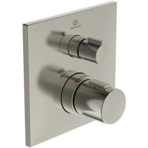 Ideal Standard, Rubinetteria per bagno, IDS termostato singolo CERATHERM C100 kit da incasso 2 silver storm