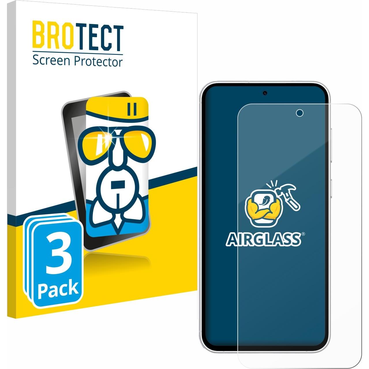 Thumbnail - BROTECT AirGlass Panzerglasfolie (3 Stück, Samsung Galaxy S23 FE), Smartphone Schutzfolie, Transparent