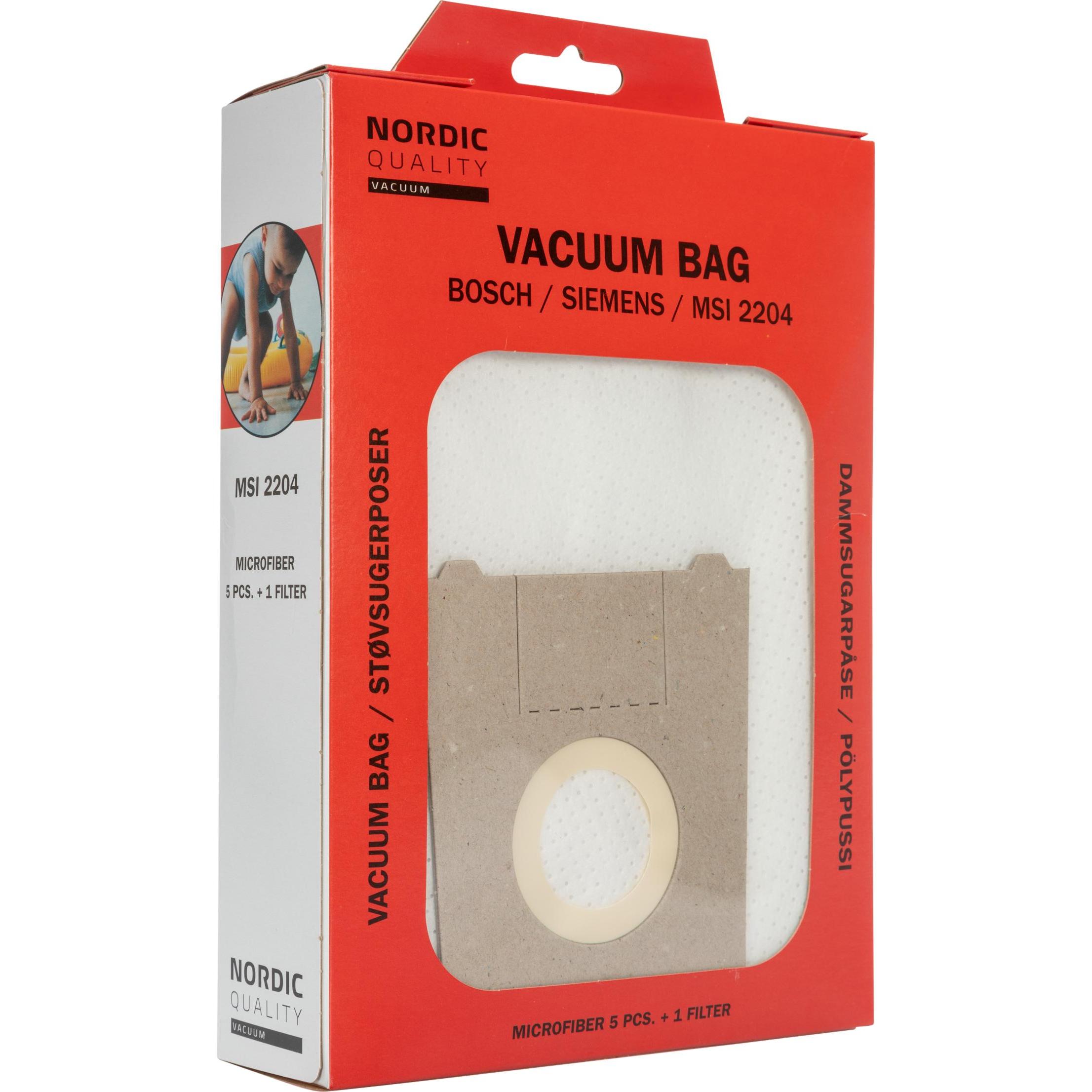 Thumbnail - Deltaco MSI 2204 Vacuum cleaner bags, 5 bags + 1 filter, Staubsaugerbeutel