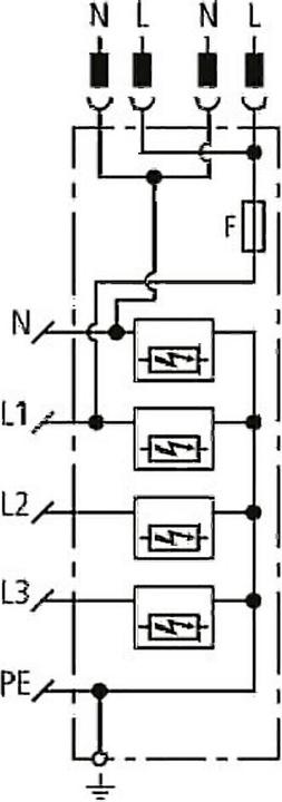 Image du produit Dehn DEHNshield ZP Basic DSH ZP 909440 B2 SG TNS 255 Parafoudre combiné type1+2