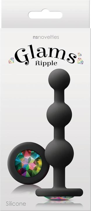 Actual product image NS Novelties Glams Ripple Rainbow Gem Black