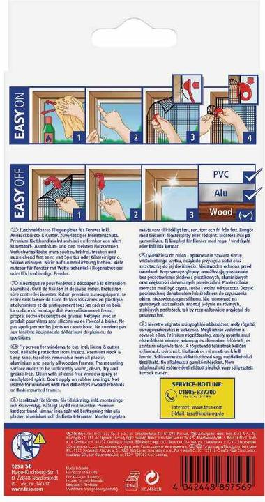 Image du produit tesa Moustiquaire COMFORT pour fenêtres, avec bande Velcro, autocollante, sans perçage (130 x 130 cm)