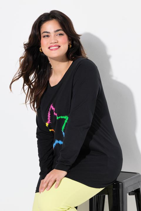 Image du produit Angel of Style Langarmshirt, Neon-Stern (50)