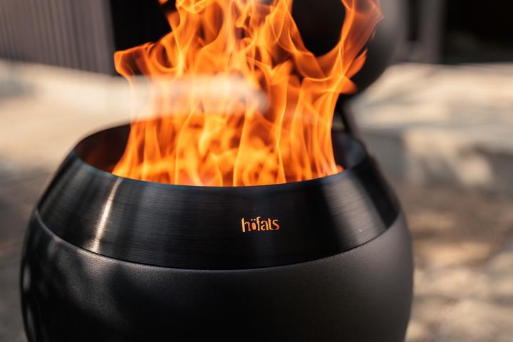 Produktbild Höfats MOON 45 all black Feuerkorb mit niedrigem Fuss (51 cm)