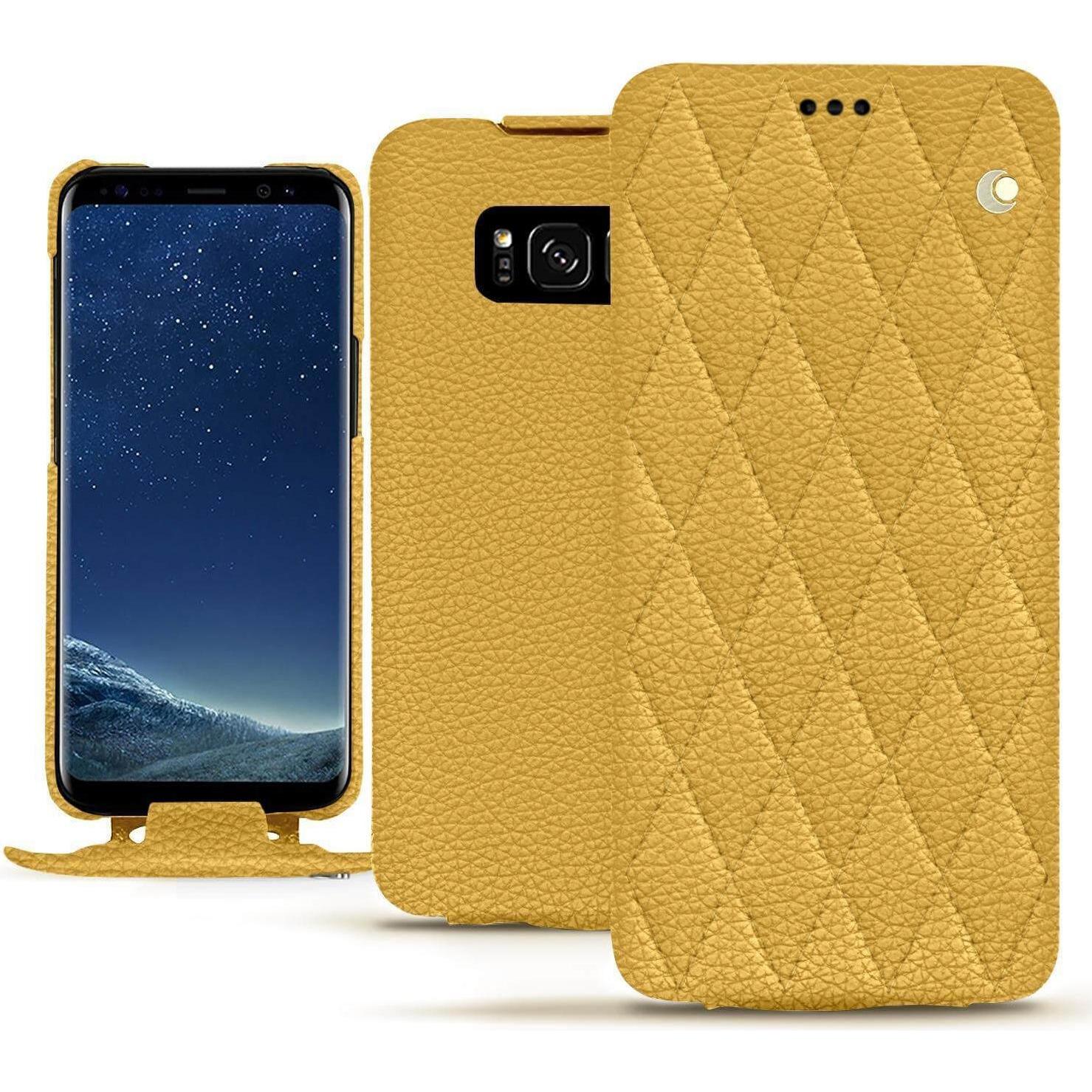 Thumbnail - Noreve Lederschutzhülle vertikal (Samsung Galaxy S8+), Smartphone Hülle, Orange