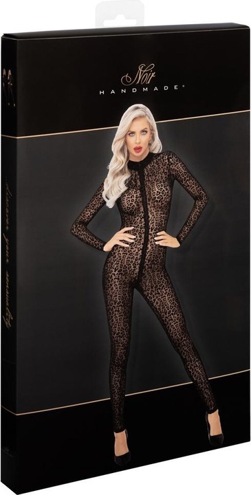 Actual product image Noir Handmade Leopard Look Catsuit (L)