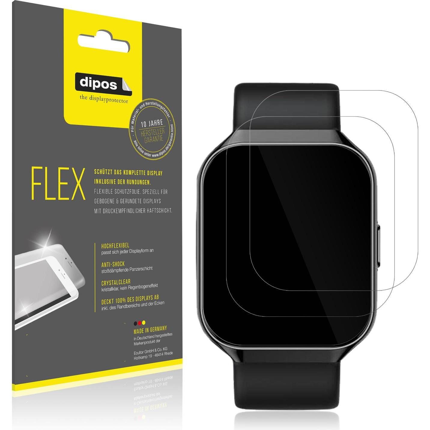 Dipos 3D Full Cover Schutzfolie, Smartwatch Schutzfolie, Transparent