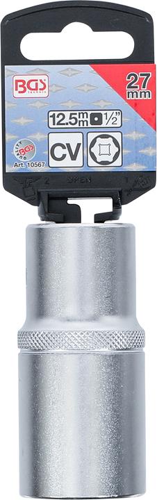 Produktbild BGS Steckschlüssel-Einsatz Sechskant, tief | Antrieb Innenvierkant 12,5 mm (1/2") | SW 27 mm (27 mm)