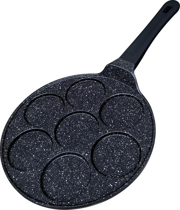 Universal Textiles Pancake-Pfanne 7er Form mineral Antihaft (Crêpe Pfanne, Aluminium, 28 x 4 cm)