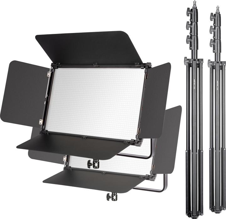 Actual product image Walimex LED Niova 150-F Pro 150W Bi Color Set2