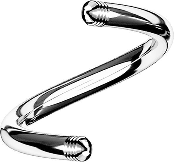 Immagine prodotto Star Piercing Asta micro spirale argento (Acciaio chirurgico 316L)