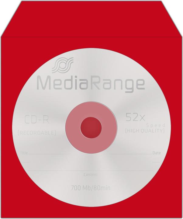 Produktbild MediaRange CD/DVD Papierhüllen farbig mit Sichtfenster