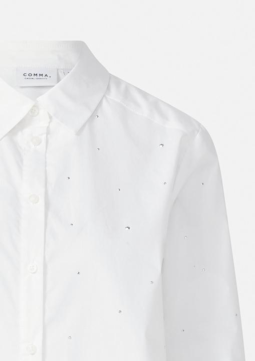 Immagine prodotto Comma Bluse Verkürzte Popeline-Bluse mit Strassapplikation (40)