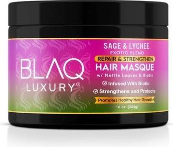 Actual product image Blaq Luxury Sage & Lychee Repair and Strength Hair Masque 10oz