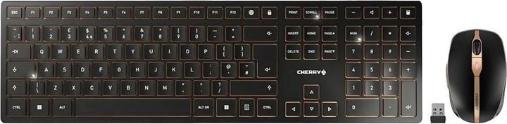CHERRY DW 9100 SLIM Tastatur RF Wireless + Bluetooth QWERTY Englisch Schwarz (Eng. Int., Kabellos)