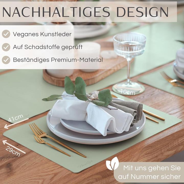 Image du produit Mahewa 6er-Set Tischsets, abwaschbar (6 pcs, 41 x 29 cm)