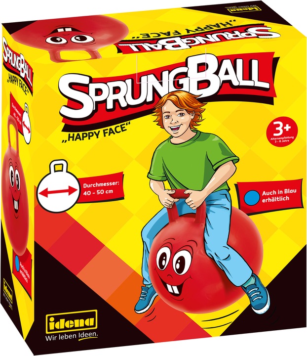 Actual product image Idena Bouncy ball red Happy Face, Ø 45-50cm