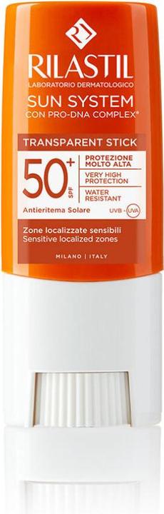 Image du produit Rilastil Sun System Transparent Stick Zones Sensibles Spf50 8 5ml (Crème solaire visage, SPF 50, 5 ml)