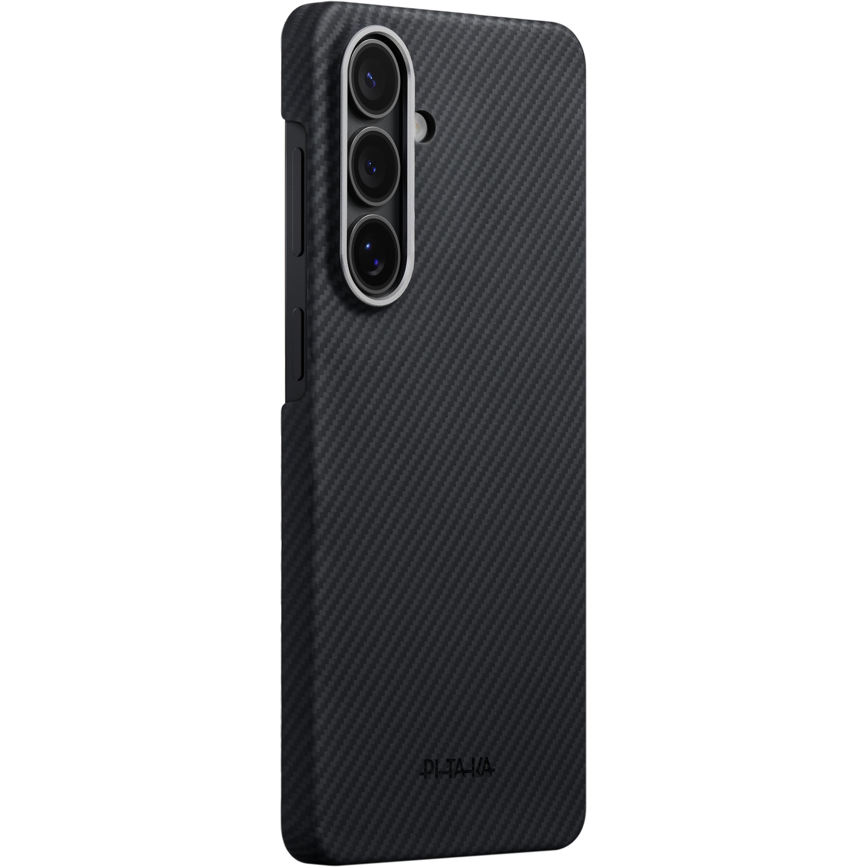 Pitaka Edge Case, Black/Grey Twill (Aaron Button) - Samsung Galaxy S26+ (Samsung Galaxy S26+), Cover smartphone, Nero, Grigio