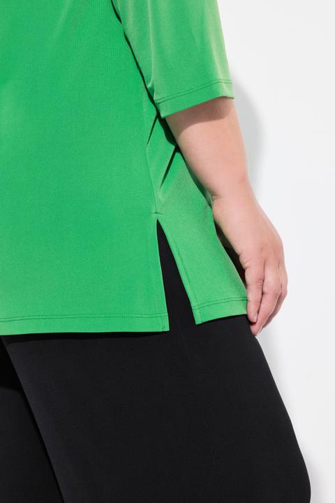 Produktbild Ulla Popken Longshirt, A-Linie, V-Ausschnitt, 3/4-Ärmel (62)