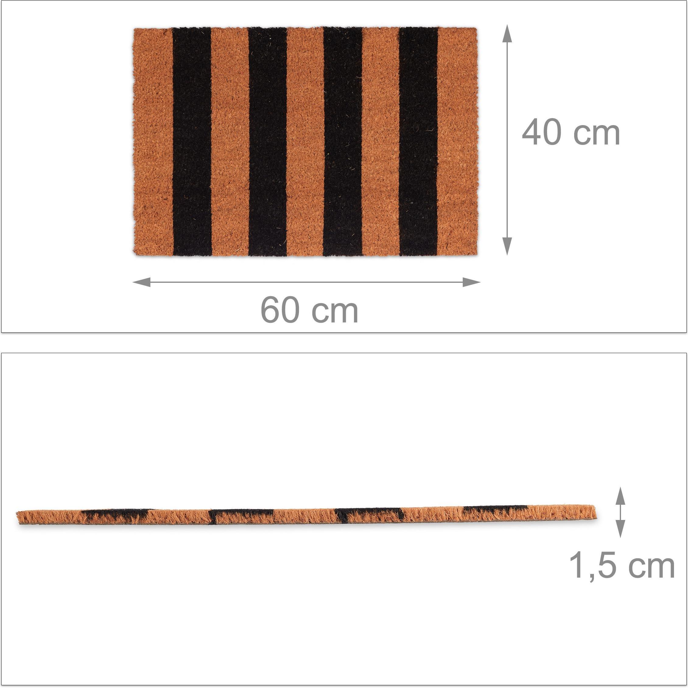 Thumbnail - Relaxdays, Fussmatte, Stripe (60 x 40 x 1.5 cm)