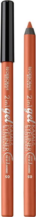 Deborah Milano Milano Kajal 2-in-1 Eyeliner and Waterproof Eyeliner 05 Bronze Long-lasting Waterproof Ultra-pigment (05 Bronze)