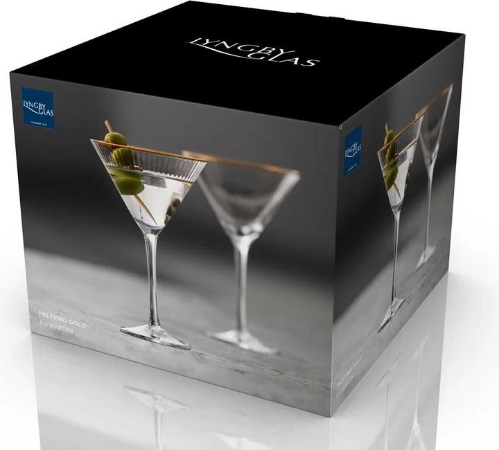 Produktbild Lyngby Martiniglas Palermo Gold 25 cl, 4 Stück, Material (2.50 dl, 4x)