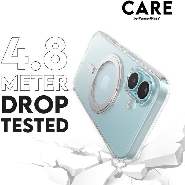 Image du produit PanzerGlass CARE Kickstand & MagSafe iPhone '24 6.1" argent (Apple iPhone 16)