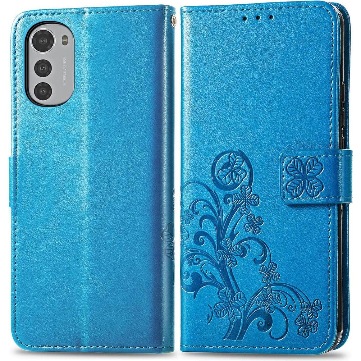 König Design Hülle Handy Schutz für Motorola Moto E32 Case Cover Tasche Etui Wallet Bumper (Motorola Moto E32), Smartpho...