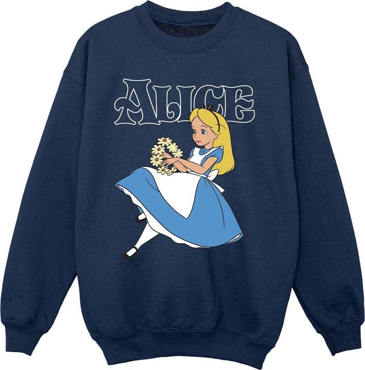 Actual product image Disney Girls Alice In Wonderland Flowers Sweatshirt (140, 146)