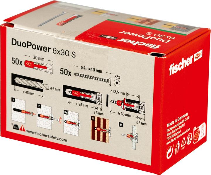 Produktbild Fischer DuoPower 6x30 S (50 Stk.)