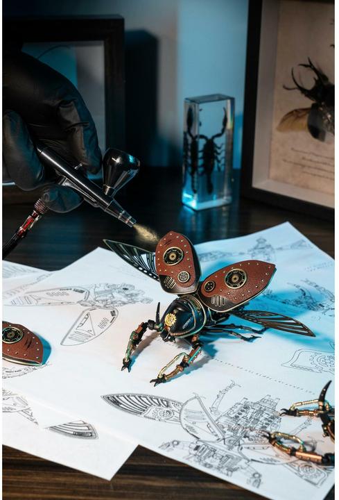 Productafbeelding Rokr 3D steampunk kever bouwpakket : Neushoornkever (156 onderdelen)