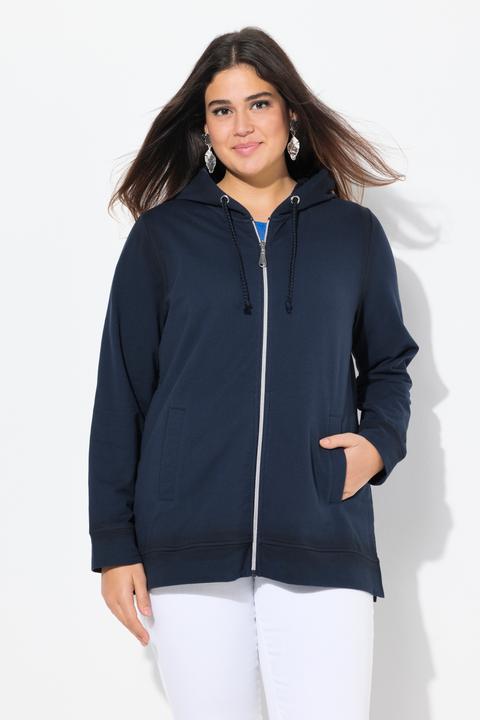 Produktbild Ulla Popken Hoodiejacke, Spray-Effekt, Kapuze, Langarm (46, 48)
