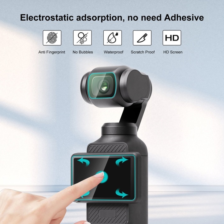 Produktbild Puluz For DJI OSMO Pocket 3 9H 2.5D HD Tempered Glass Lens Protector + Screen Film (Transparent) (Osmo Pocket 3)