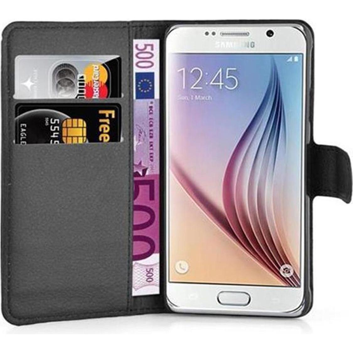 Thumbnail - Cadorabo Book mit Standfunktion Cover (Samsung Galaxy S6), Smartphone Hülle, Schwarz