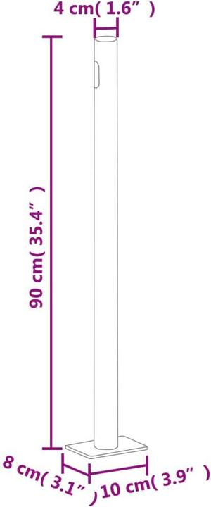Produktbild vidaXL Balkon-Seitenmarkise (3 m)