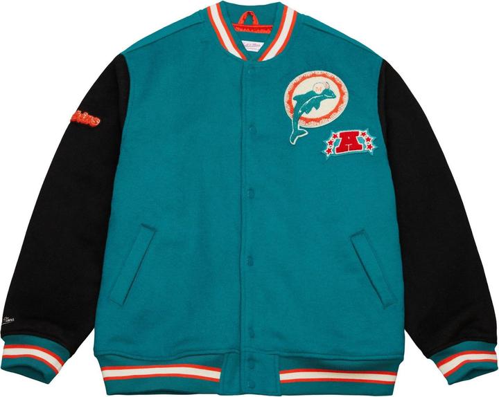 Immagine prodotto Mitchell & Ness M&N Legacy Varsity Wool Veste - NFL Miami Dolphins (S)
