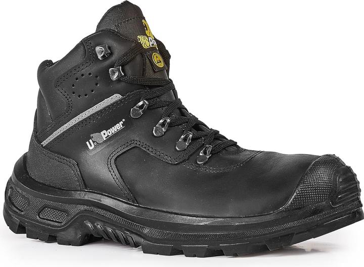 Actual product image U-Power Safety boots THANOS Gr.43 black/yellow S3 CI ESD SRC EN20345 leather U.POWER (S3, 43)