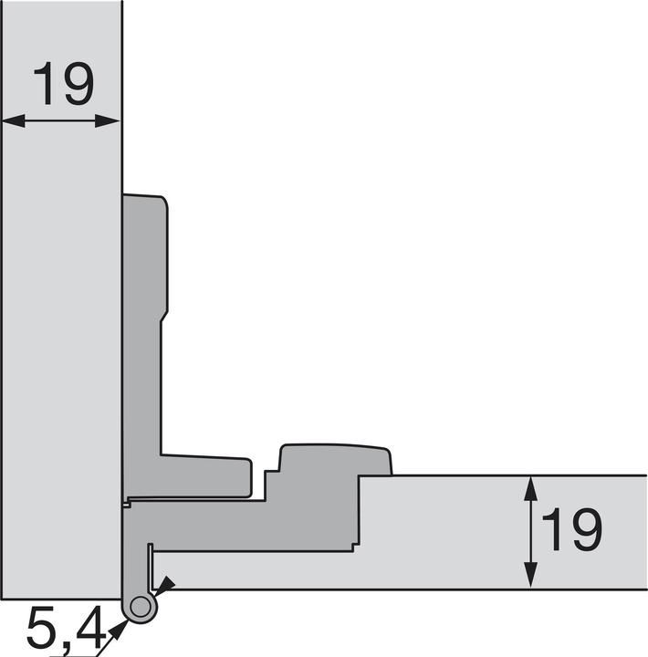 Produktbild Hettich Einachs-Innentopfbänder Selekta Pro 2000