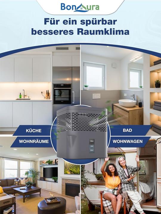 Produktbild BonAura Luftentfeuchter ohne Strom mit Nachfüllpack (16 m²)