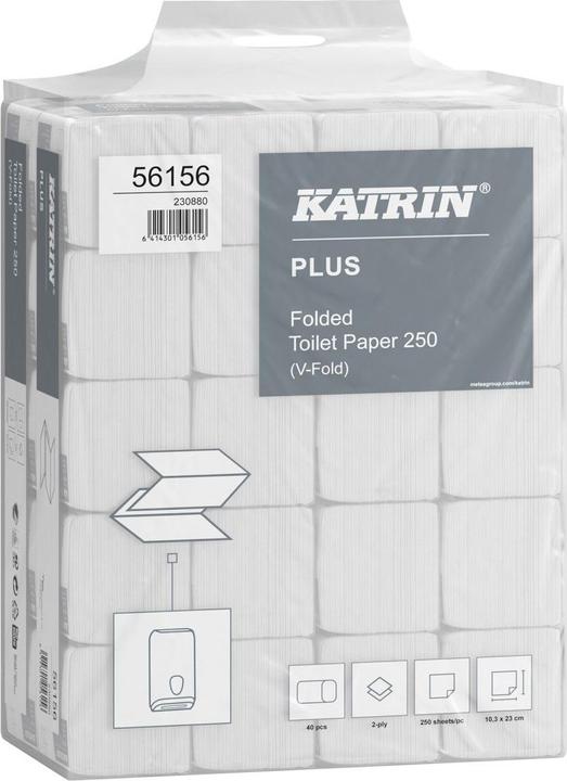 Actual product image Katrin Single-sheet toilet paper PLUS 2-ply 10,000 tissues (10 x)